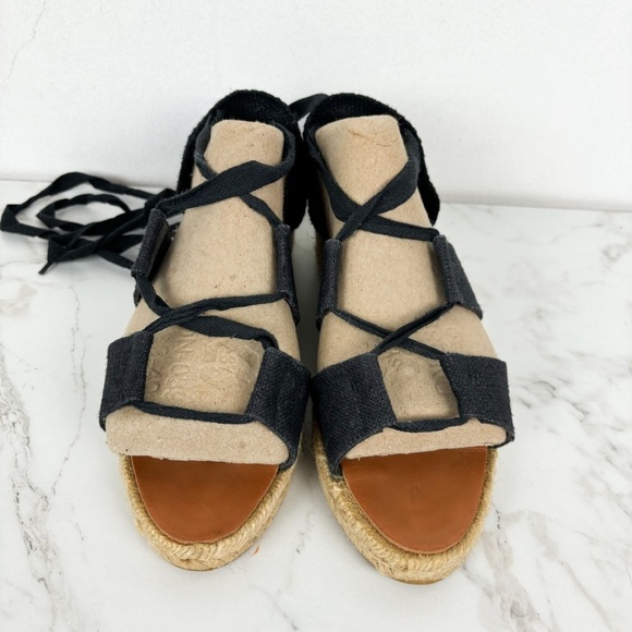 Unisa Women's Black Canvas Gladiator Sandals Sz 7.5 - Picture 2 of 10